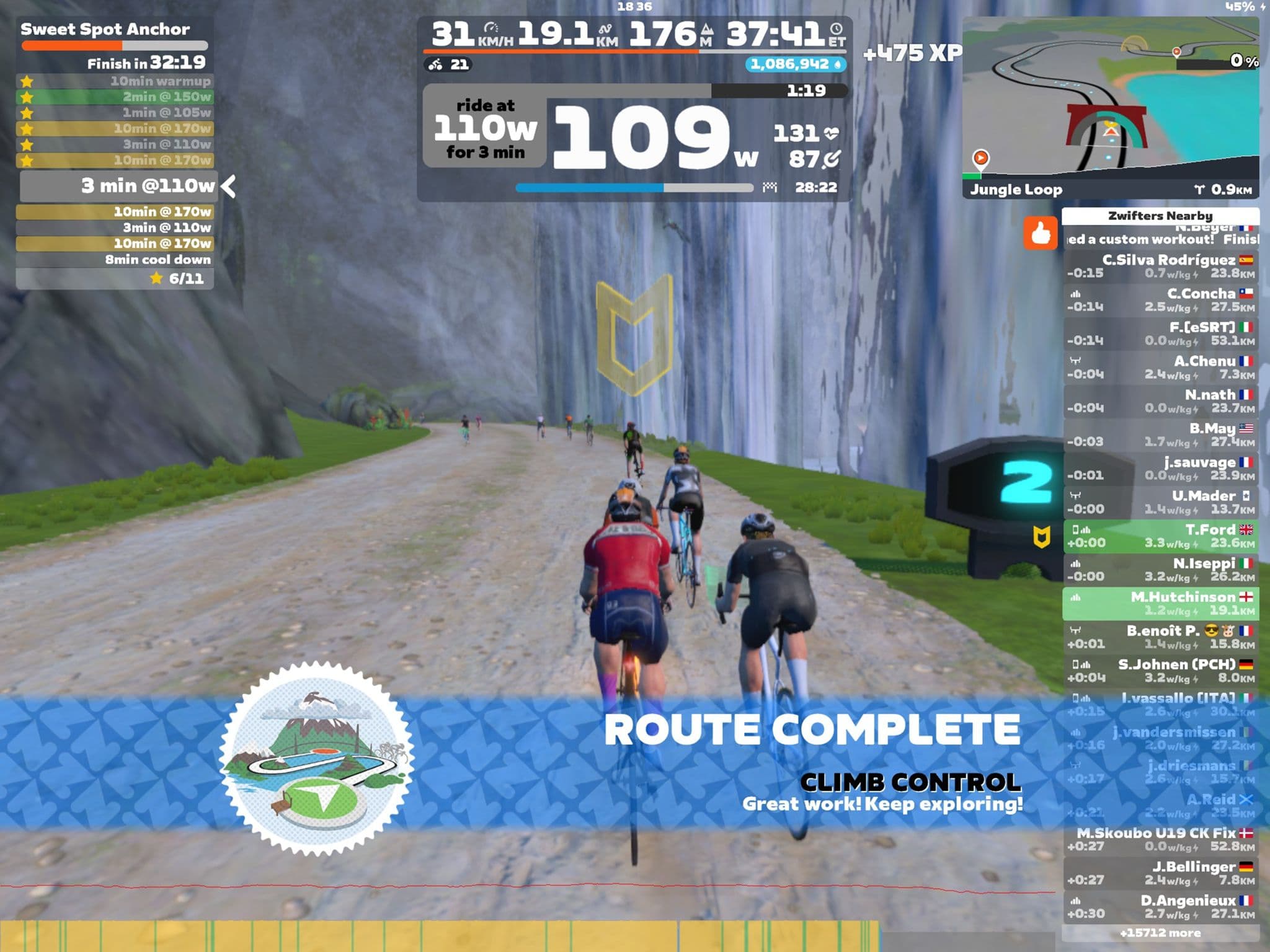 Zwift - Tom Ford's Meetup on Climb Control in Watopia