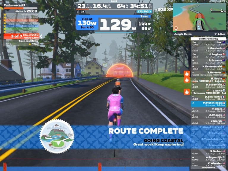 Zwift - Endurance #1 on Going Coastal in Watopia