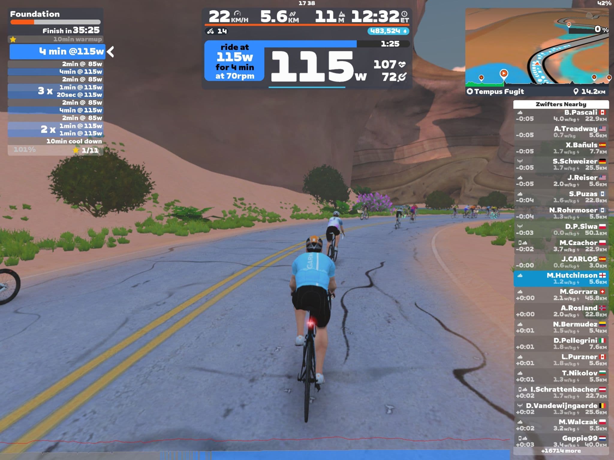 Zwift - Foundation on Tempus Fugit in Watopia