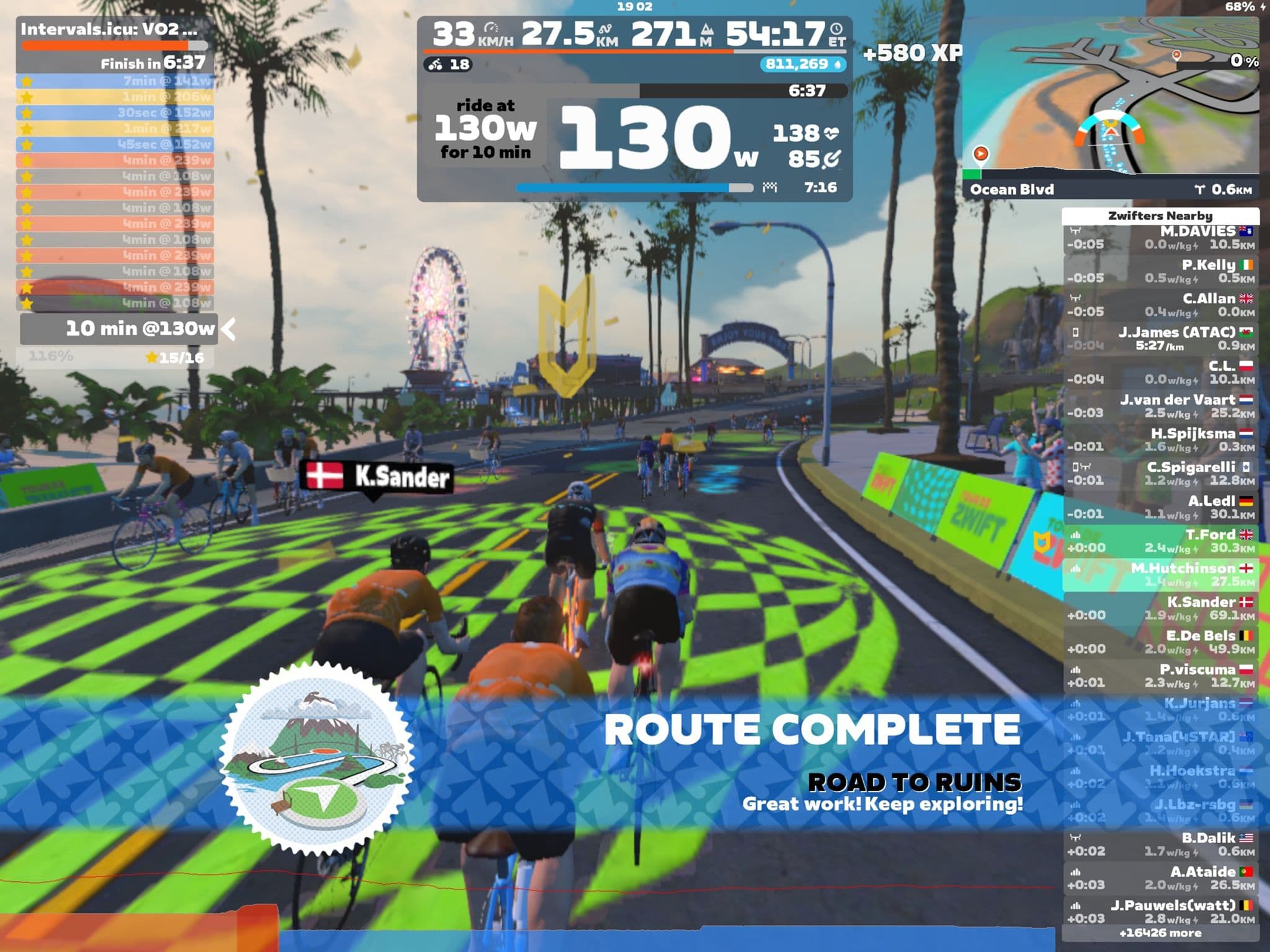 Zwift - Tom Ford's Meetup on Road to Ruins in Watopia