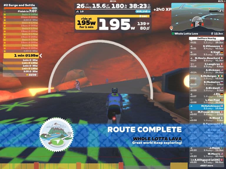 Zwift - #2 Surge and Settle on Whole Lotta Lava in Watopia