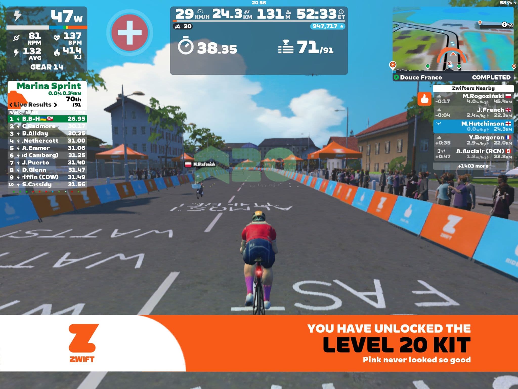 Zwift - The Gorby on Douce France in France