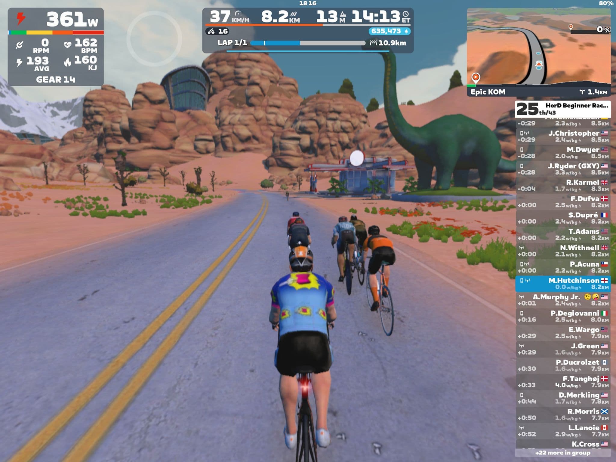 Zwift - Race: HerD Beginner Races (C) on Tick Tock in Watopia