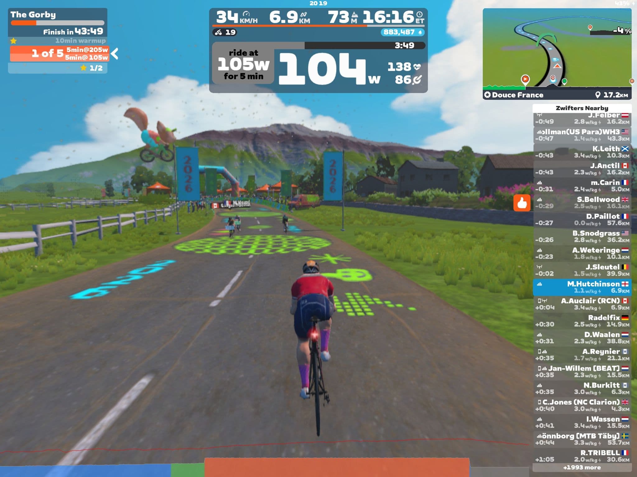 Zwift - The Gorby on Douce France in France