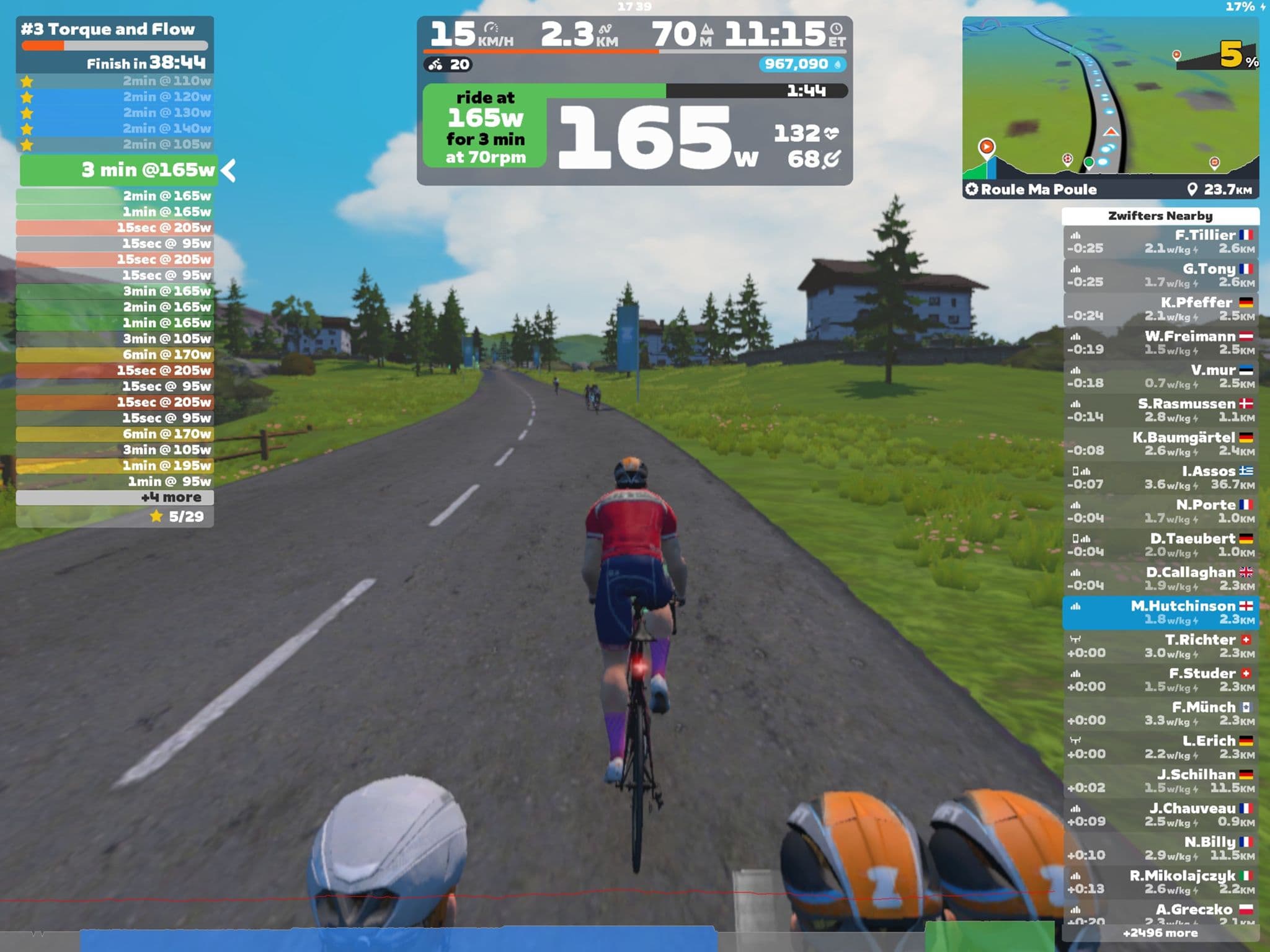 Zwift - #3 Torque and Flow on Roule Ma Poule in France