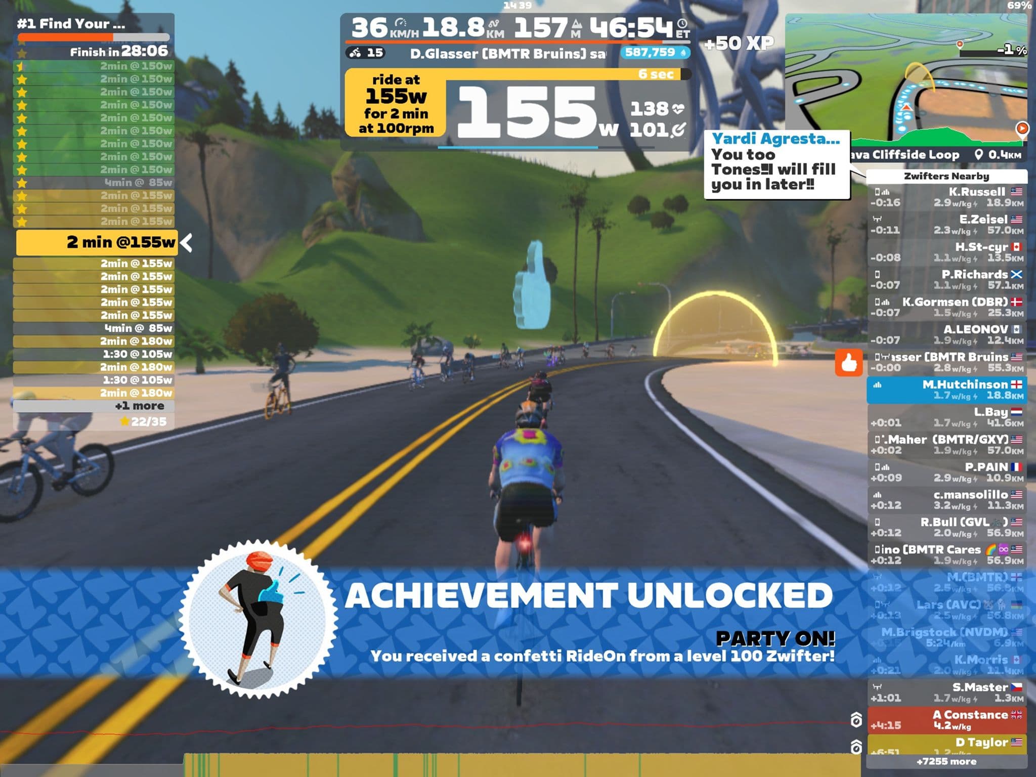 Zwift - #1 Find Your Rhythm - Long on Ocean Lava Cliffside Loop in Watopia