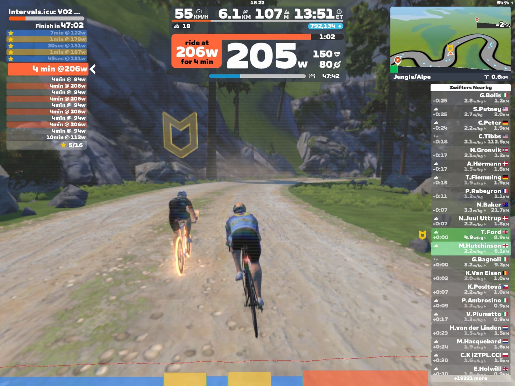 Zwift - Tom Ford's Meetup on Road to Ruins in Watopia