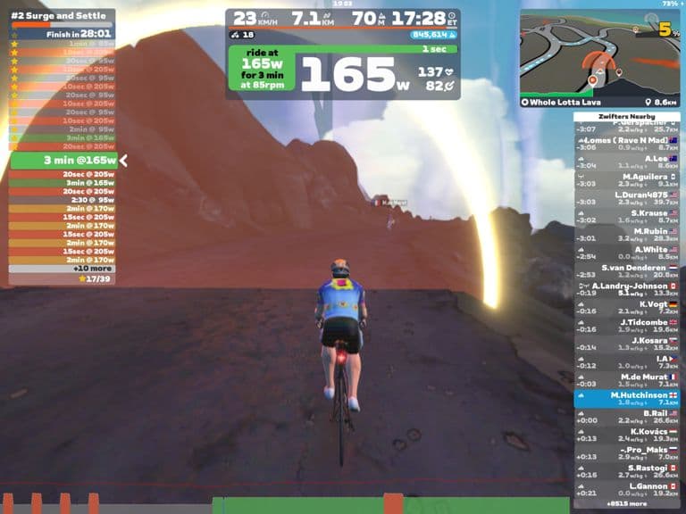 Zwift - #2 Surge and Settle on Whole Lotta Lava in Watopia