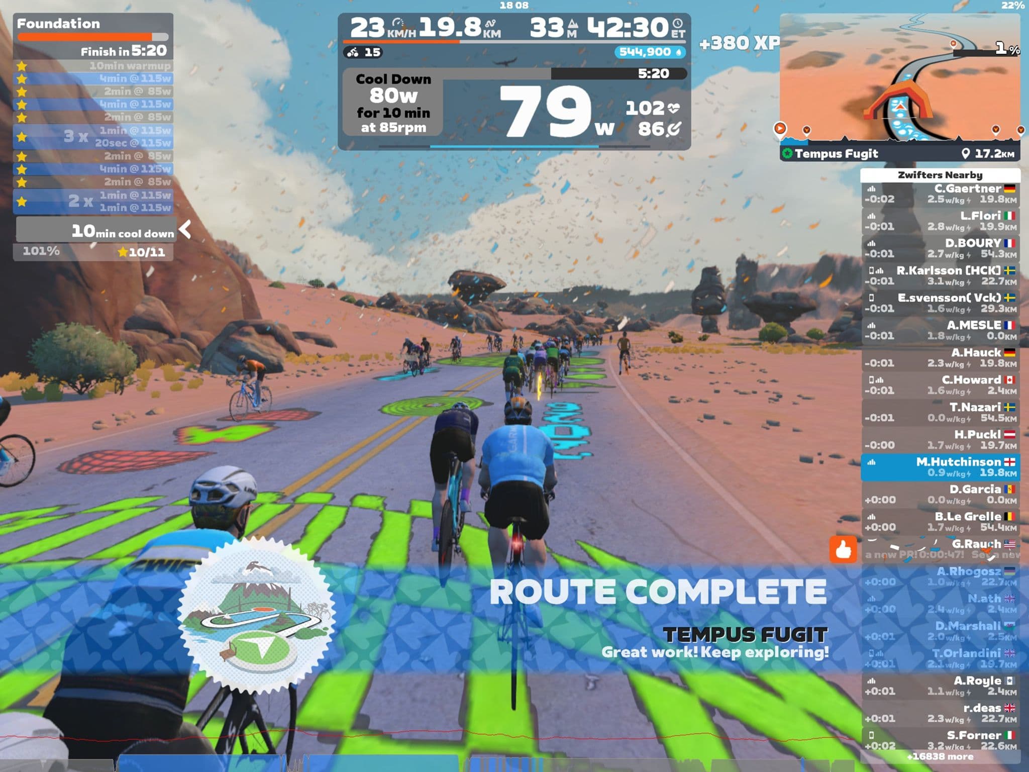 Zwift - Foundation on Tempus Fugit in Watopia